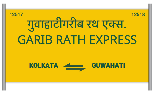 Garib Rath Express Fare Chart