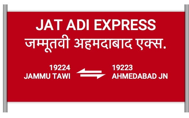 JAT ADI EXP (19224) Schedule, Time Table, Route in Hindi – 