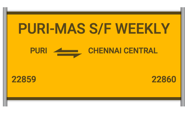 22859 puri chennai exp puri to chennai central train number running status time table 22859 puri chennai exp puri to